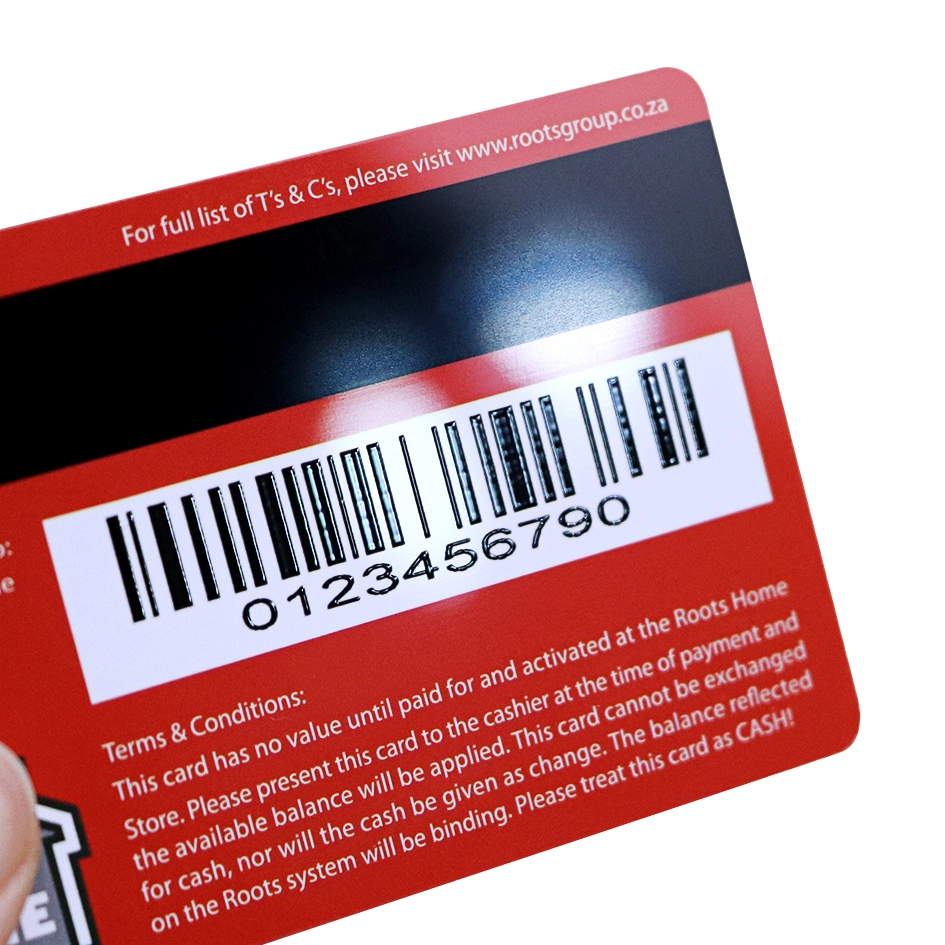 Cartão Mifare sem contato RFID padrão ISO com código de barras