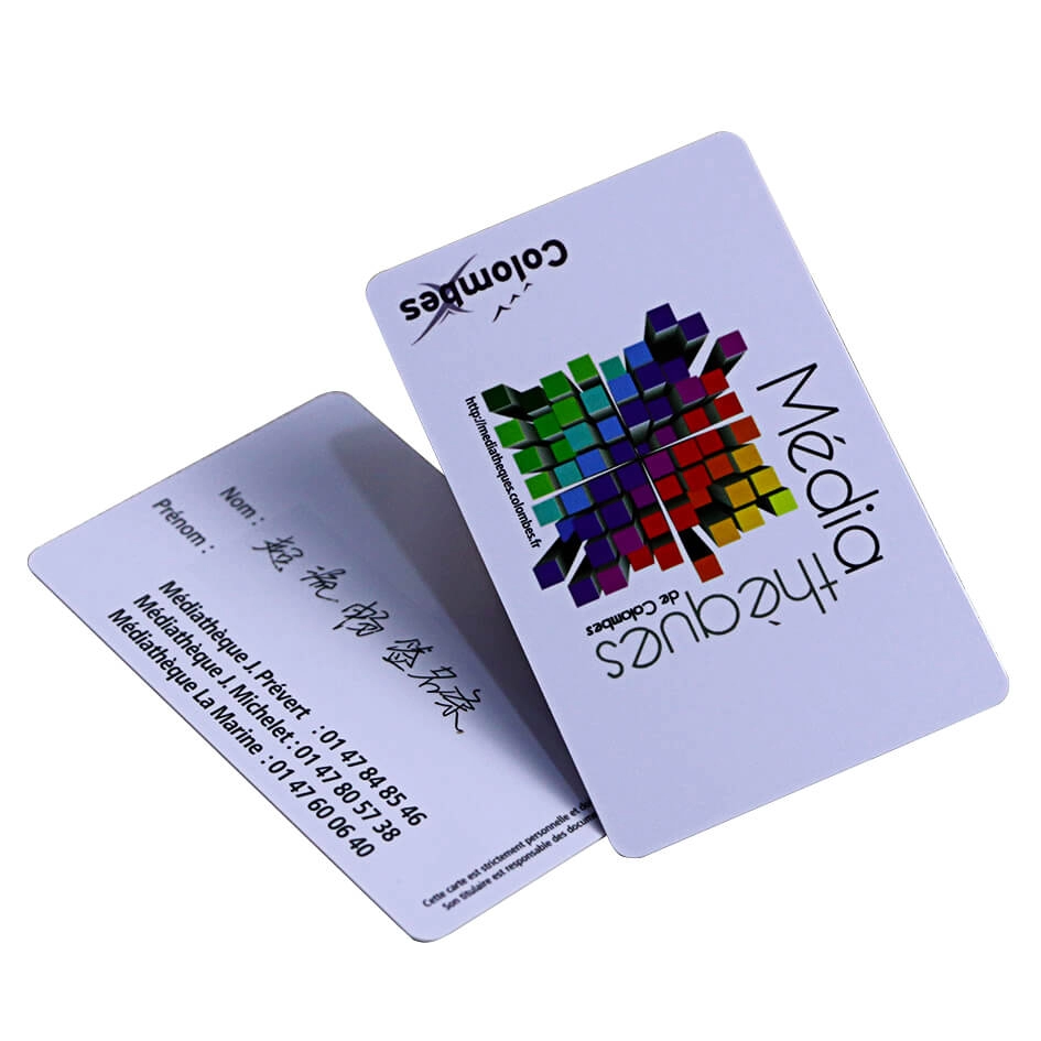 Impressão completa de cartões com chip RFID sem contato de PVC de plástico
