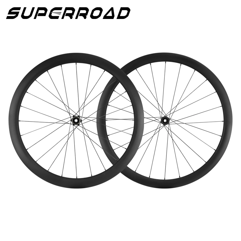 As melhores rodas de bicicleta de cascalho de carbono com freio a disco mais amplo de 40/45 mm