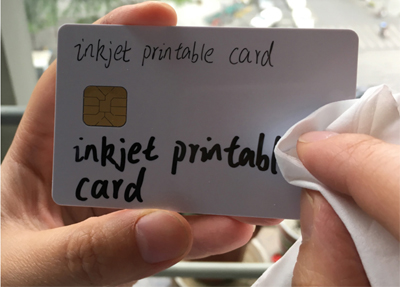 Cartão IC de reescrita para impressão a jato de tinta com tamanho de cartão de crédito CR80