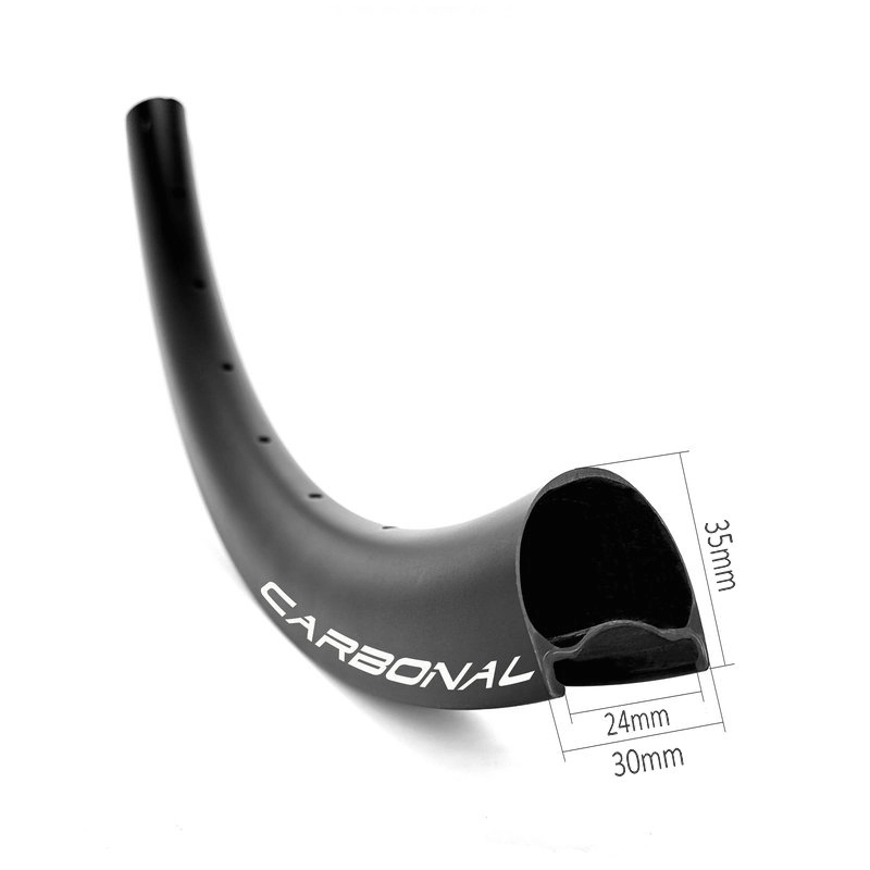 Aro de carbono para bicicleta de cascalho assimétrico 650b com largura interna de 25 mm e 35 mm de profundidade