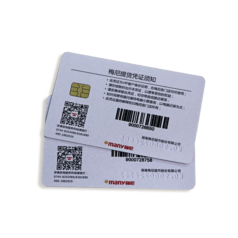 Cartão inteligente de contato plástico personalizado em PVC FM4442/ISSI4442