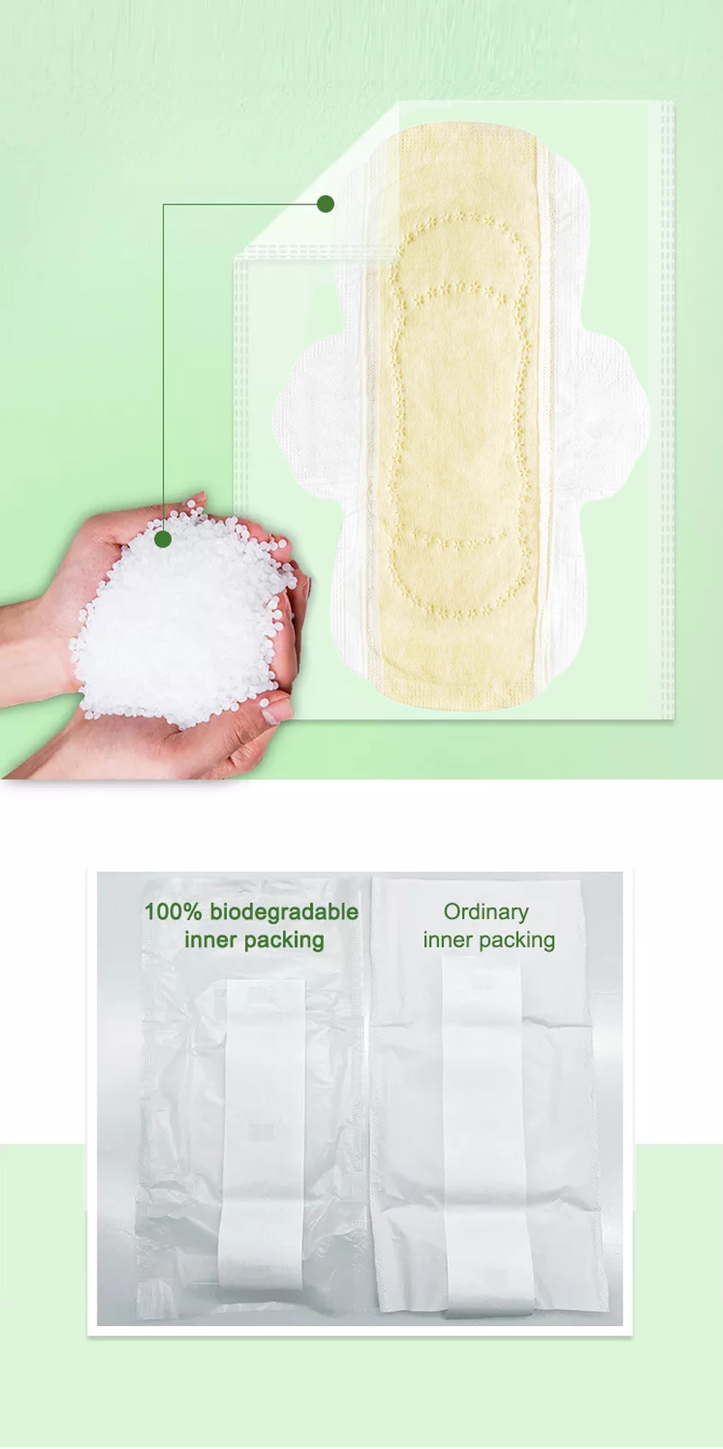 Guardanapo higiênico biodegradável personalizado