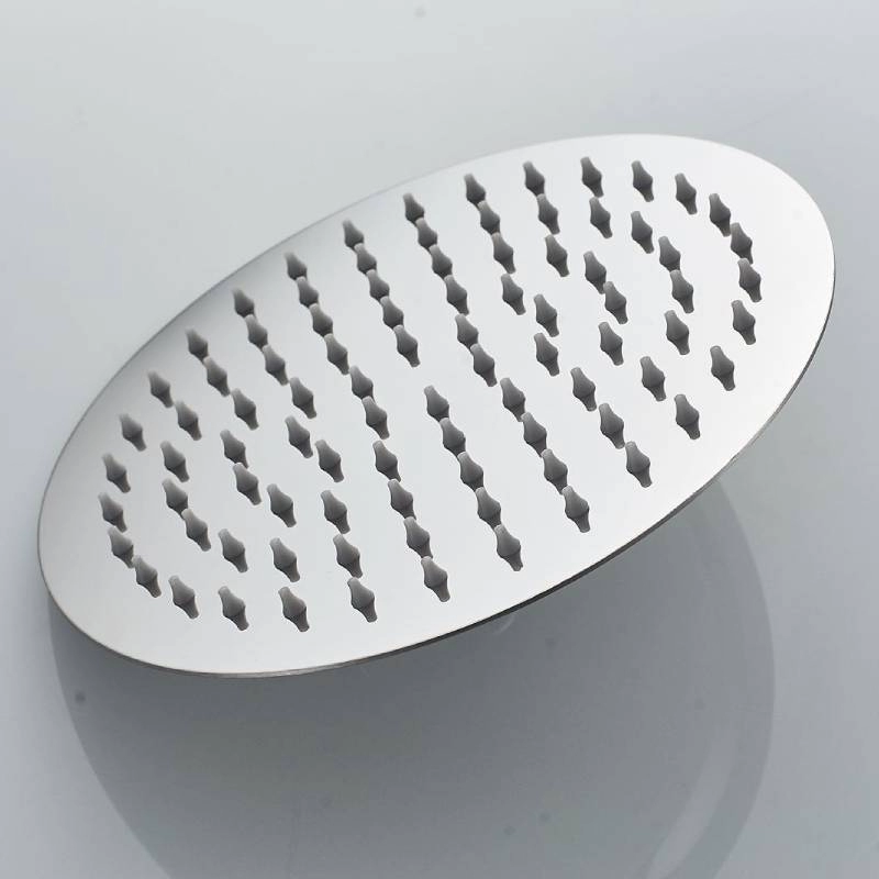 Cabeça de chuveiro redonda ultrafina para banheiro cromado