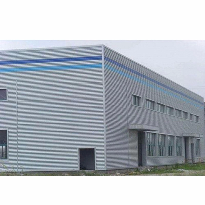 Edifício de armazém com estrutura de aço leve pré-fabricada de grande extensão