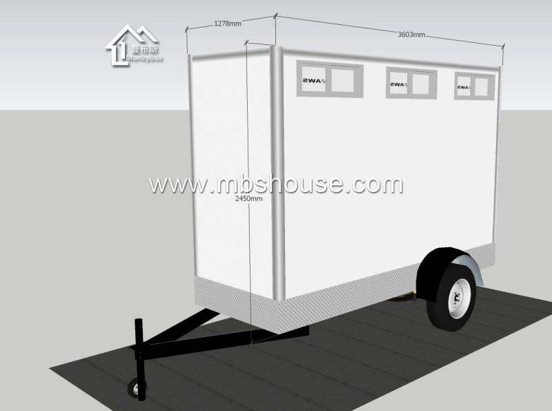 China fornece banheiro móvel para trailer Ourdoor para venda