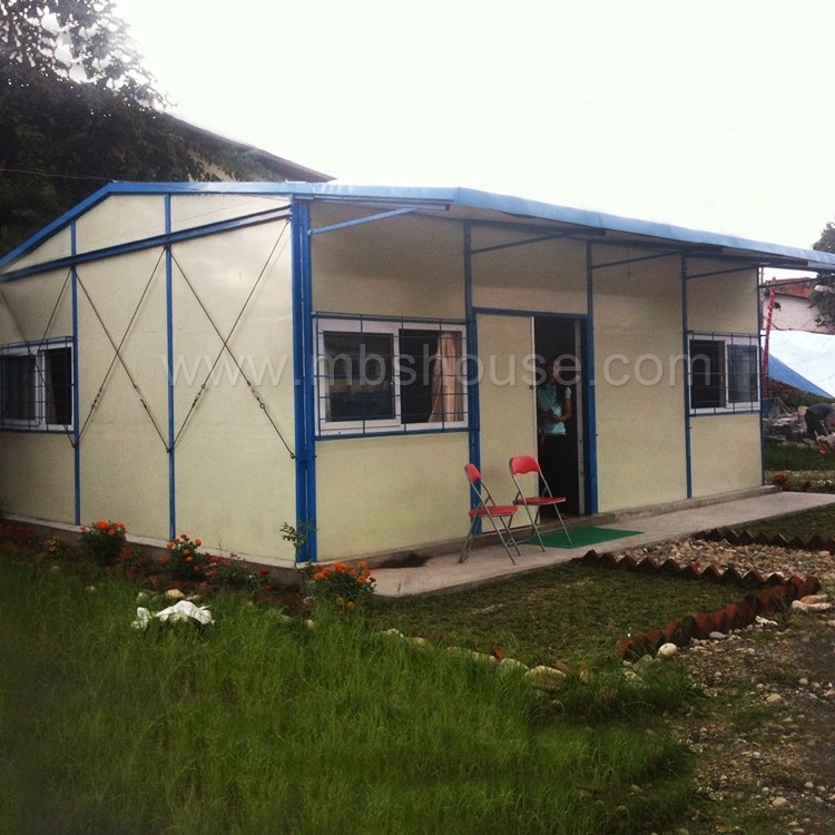 Projeto de casa pequena pré-fabricada moderna com estrutura de aço pequena em casas pré-fabricadas