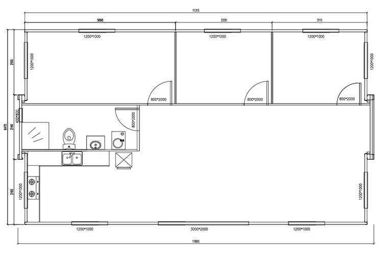 Casa de contêiner expansível