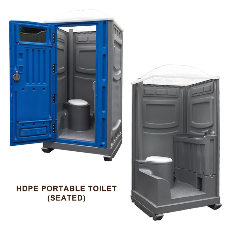 Cabine de banheiro portátil móvel de material plástico para banheiros móveis de banheiro