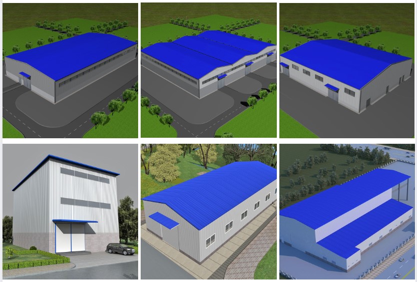 Armazém moderno de material de estrutura de aço para construção pré-fabricada