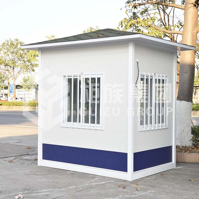 Quiosque pré-fabricado de cabine de proteção pré-fabricada de baixo custo totalmente mobiliado