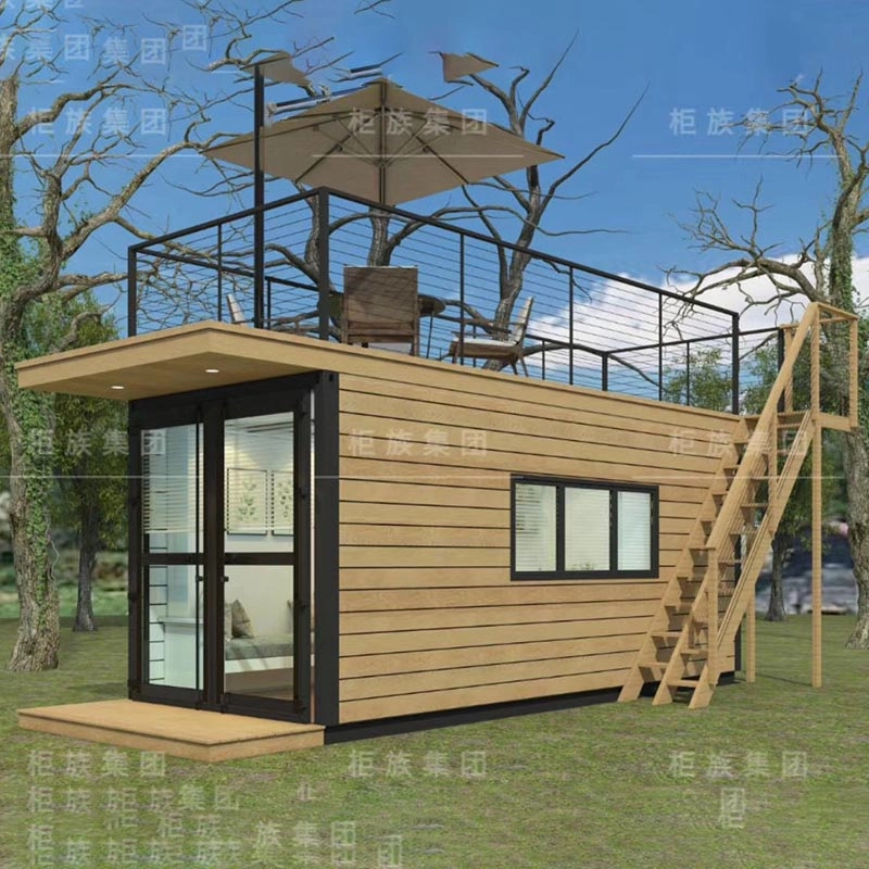 Casa modular pré-fabricada com cabana de madeira para férias