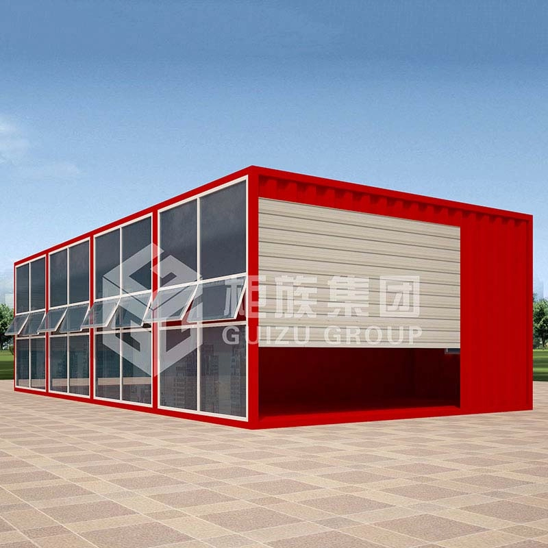 Casa móvel pré-fabricada personalizada de fábrica do ODM China para escritório com janelas francesas
