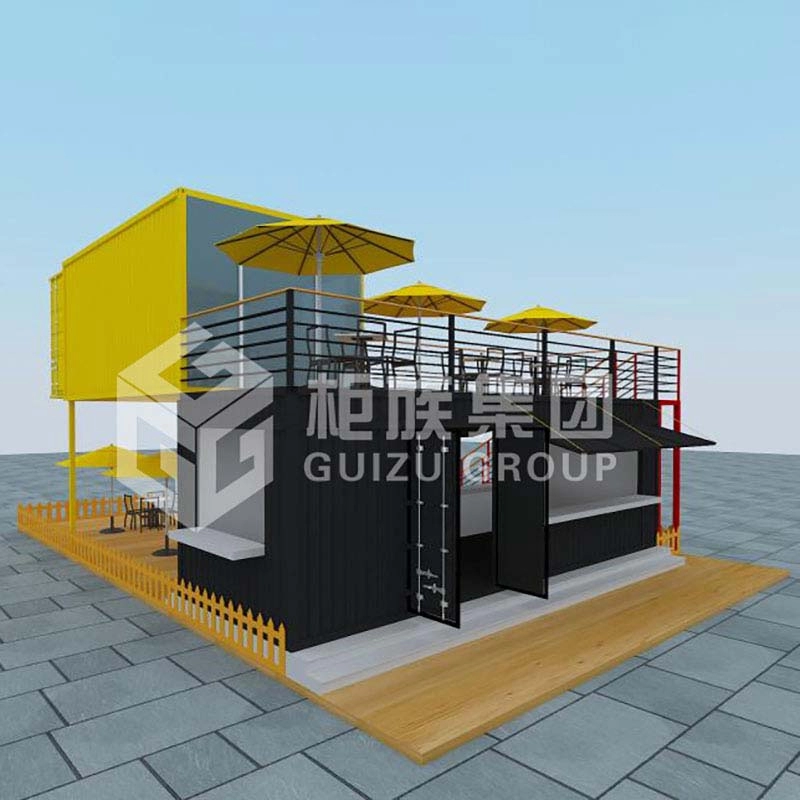 Restaurante modular personalizado de contêineres de dois andares