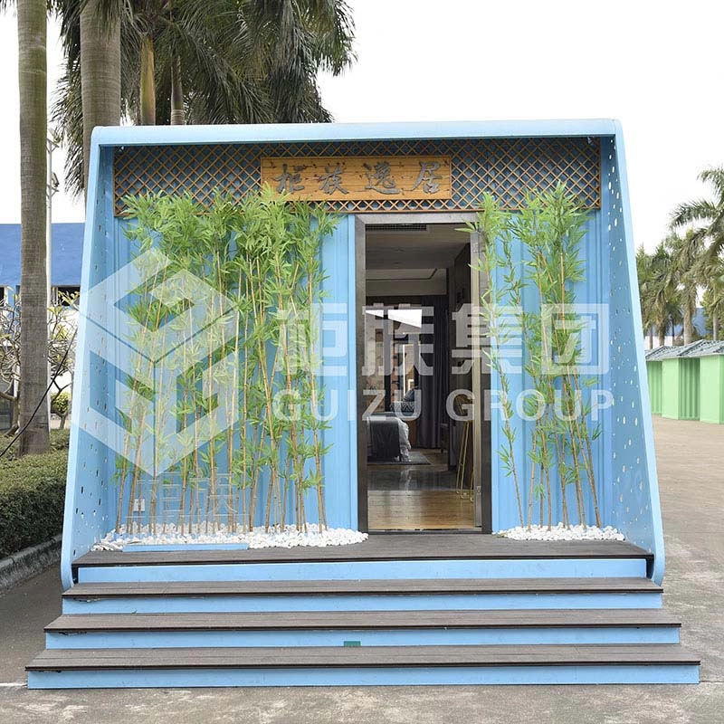 Fabricante OEM China Hotel móvel pré-fabricado feito de folheado ondulado