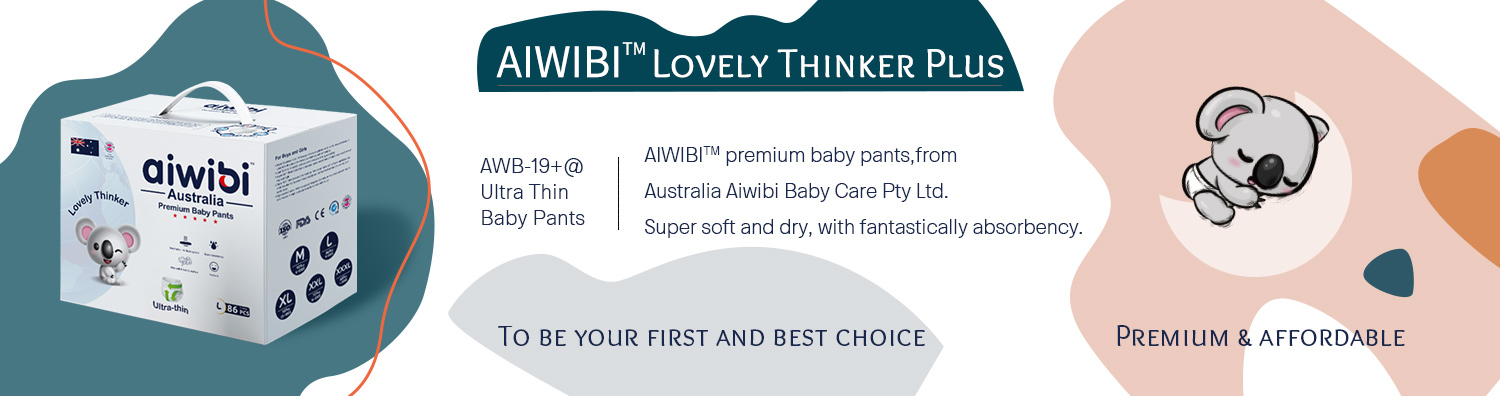 Calças ultra finas e leves superiores descartáveis ​​do bebê de Aiwibi com capacidade absorvente super