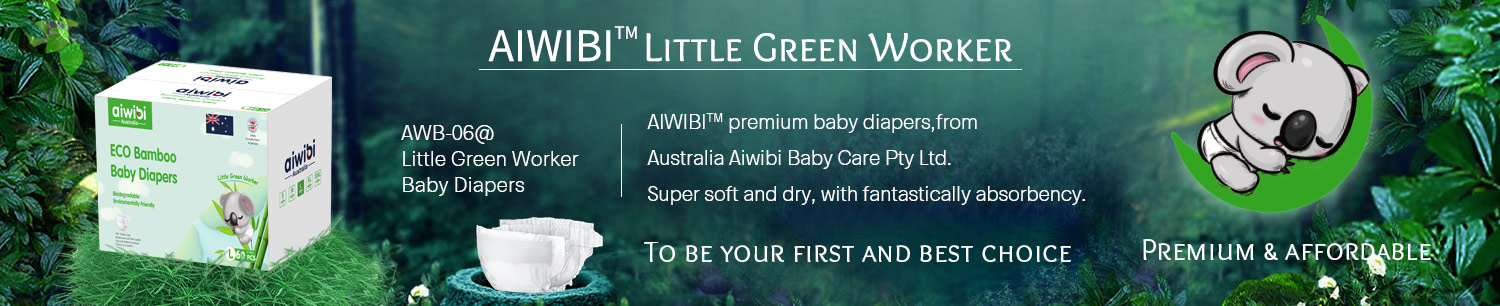 Fraldas de bebê de bambu premium Aiwibi com tecido de bambu 100% biodegradável