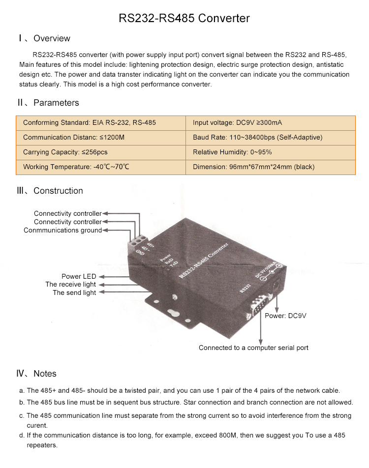 Conversor Rs232 para Rs485