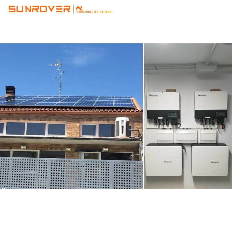 Sunrover Growatt SPF3500ES SPF5000ES 24V 48V Inversor solar fora da rede com função paralela