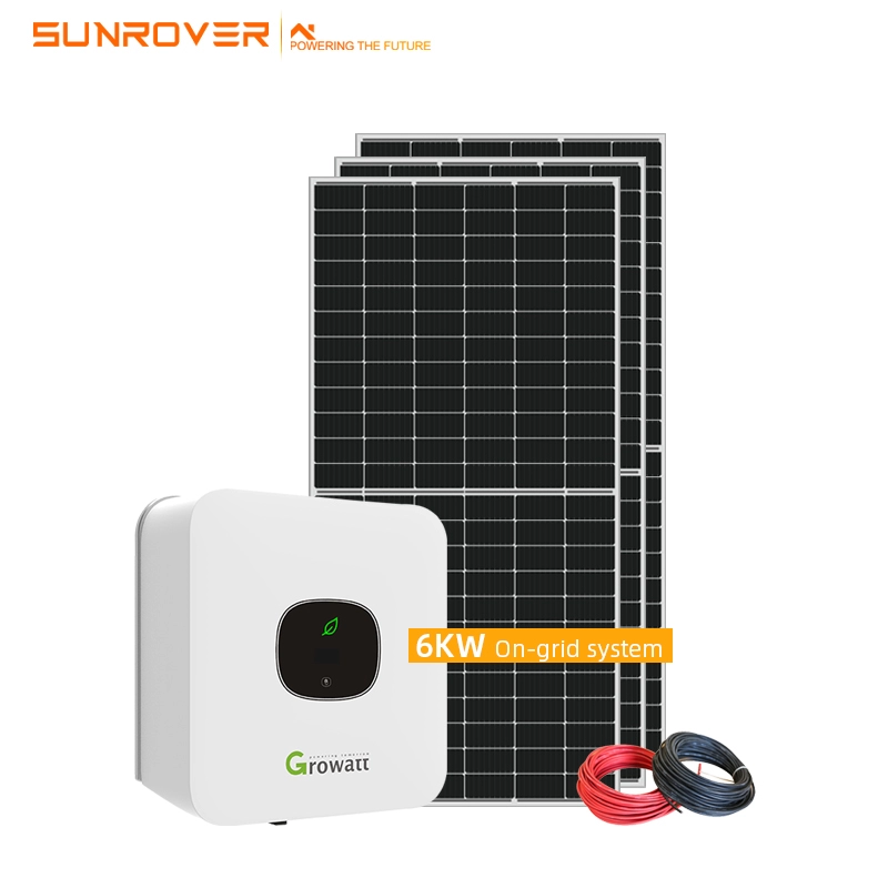 Preço de fábrica 6KW Solar no sistema de painel de grade para casa