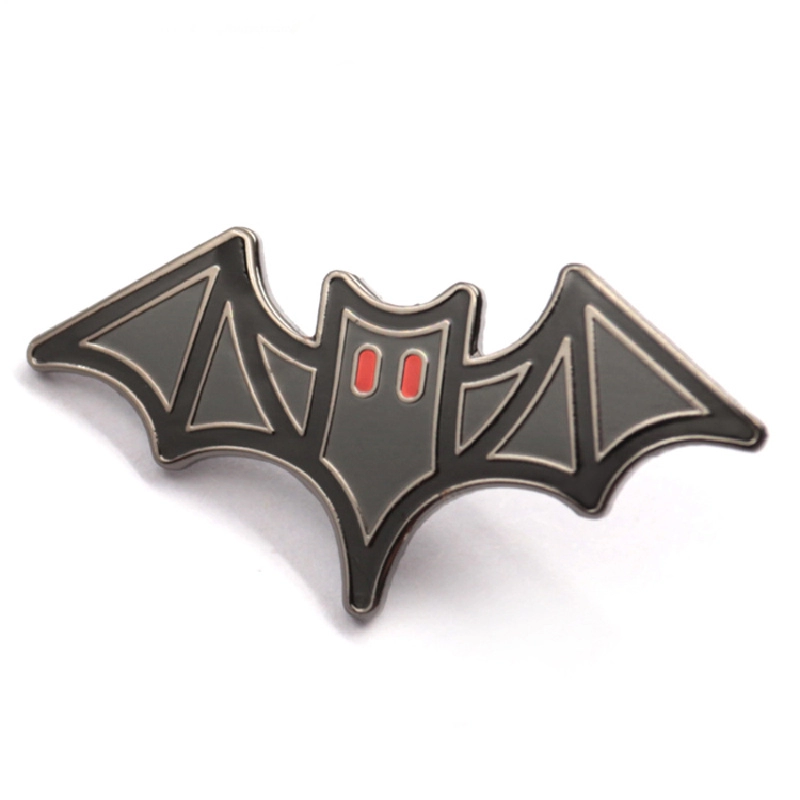 Fornecedor de emblema de esmalte de morcego com tema de Halloween