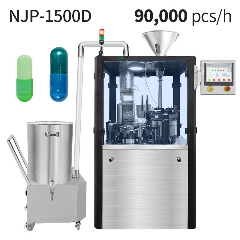 Máquina de enchimento automática de cápsulas para enchimento de cápsulas NJP 1500D