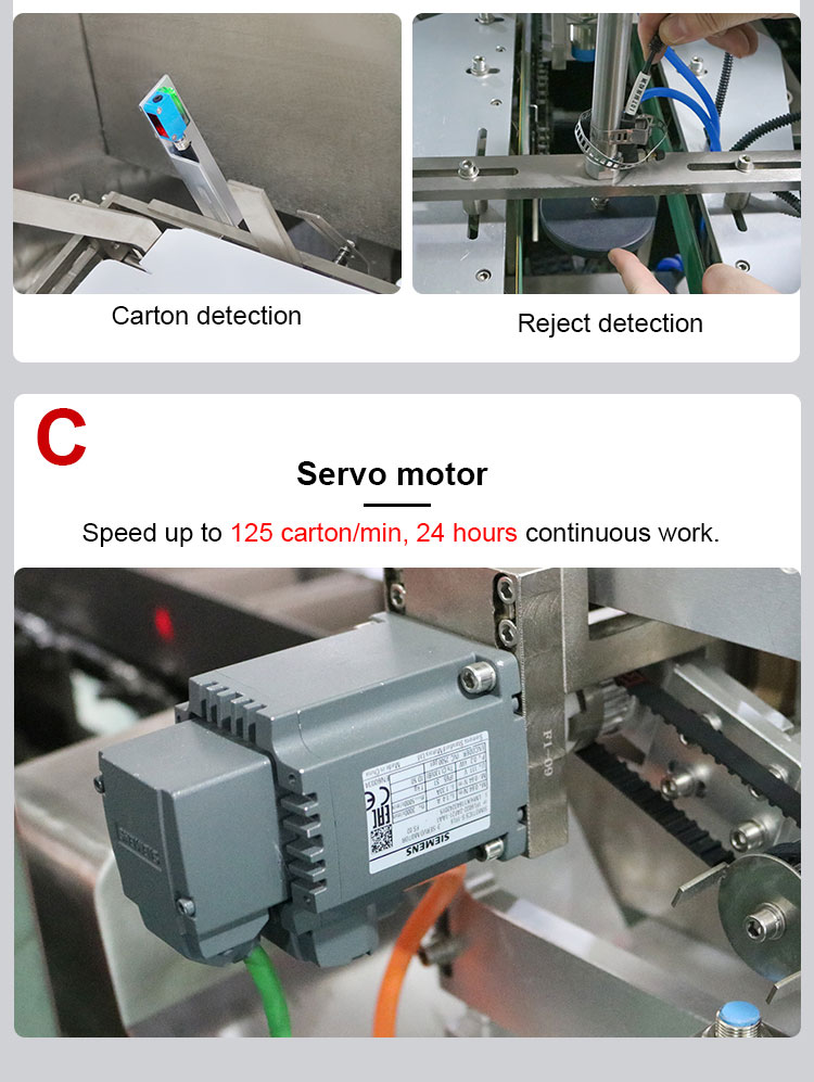 máquina de embalagem automática de caixa de papelão