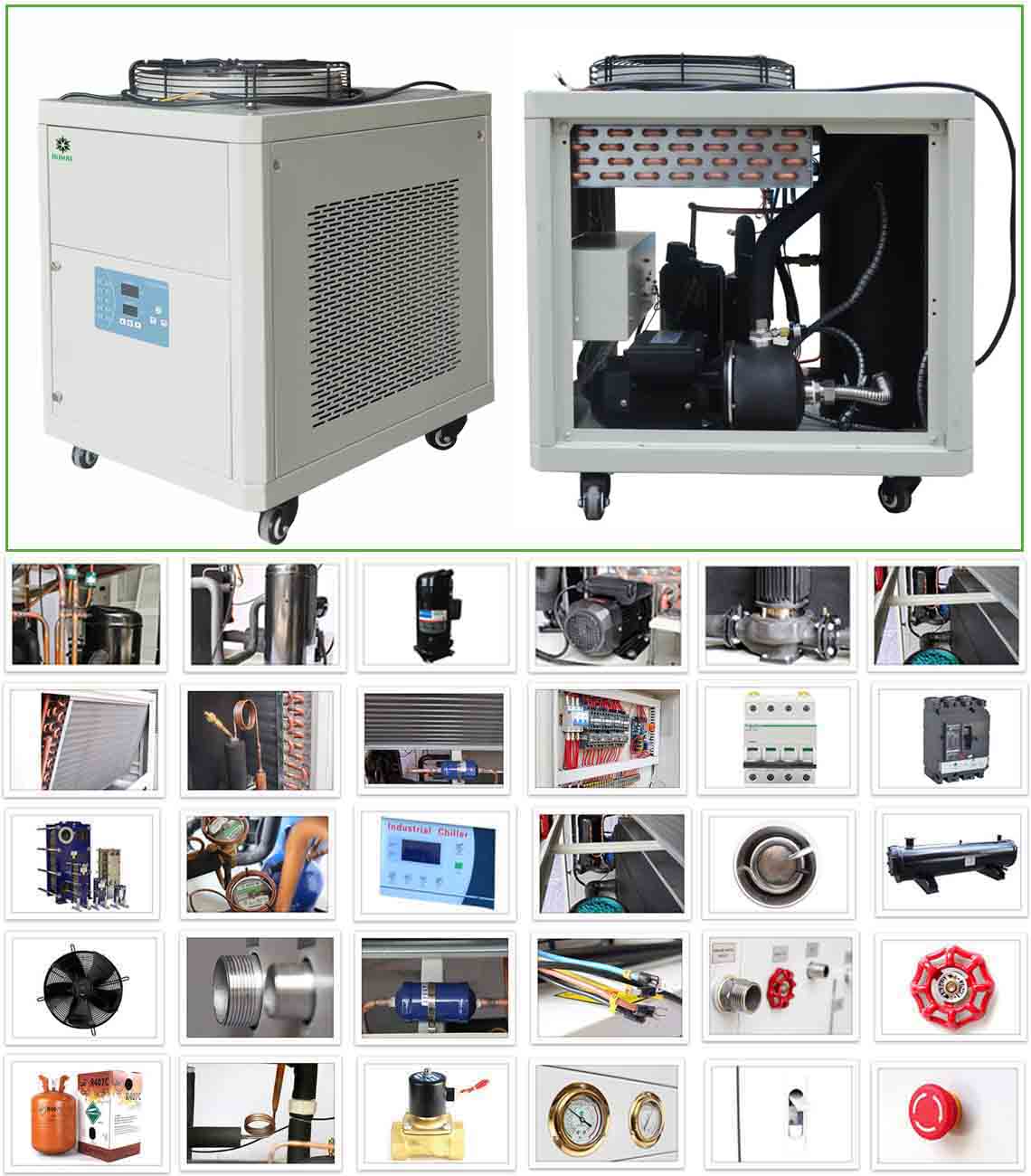 sistema de refrigeração de água de laboratório