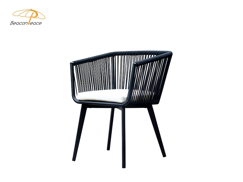 Venda quente moderna cadeira de mesa de jantar de alumínio móveis de jardim ao ar livre
